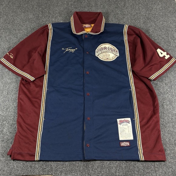 Vintage Y2K RARE Harlem Globetrotter 3XL Jersey Track Suit 50 Cent FUBU Platinum - Picture 2 of 12